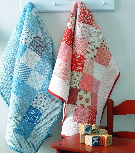 vintage baby quilt kit by kellymccaleb on Etsy