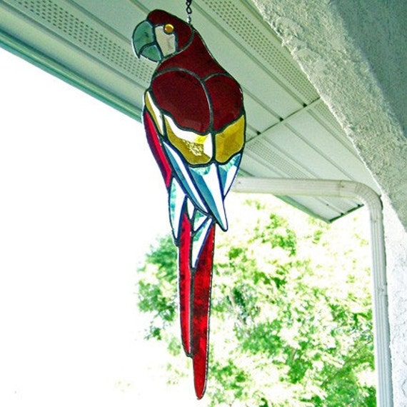 Parrot Stained Glass Suncatcher