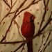 Original Art Baby Cardinal Painting Gallery Canvas 8X10X1.5 inches thick
