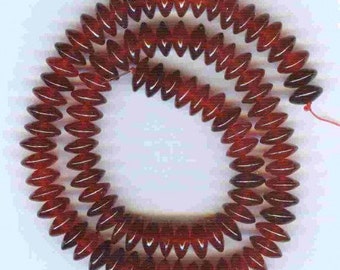 Red Amber Horn Disc High Quality Beads 10X4mm 25 pieces