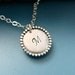 initial ... silver pendant