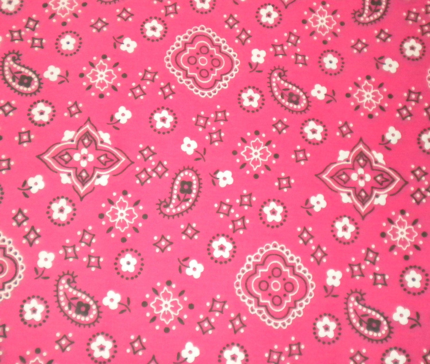 PINK BANDANA FABRIC TWO YARDS UNCUT by Gothic61 on Etsy