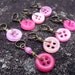 Extra Small Knitting Stitch Markers Button It Pink set of 8