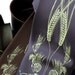Beer. Hops, barley and wheat. Silkscreen necktie. Apple green ink, standard width.