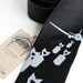Bombs Away NARROW tie - silkscreened necktie, exploding lovenotes, silver on black