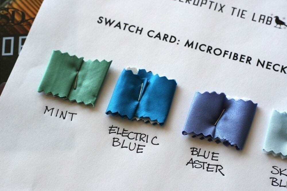 4 swatches microfiber fabric samples. Color card for custom