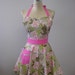 The BELLA Vintage Inspired Pink Dogwood Bloom Full Apron