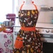 The CHLOE Vintage Inspired Brown Willow Wren Birds Full Apron