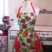 Apron Christmas Green Kitty CLASSIC