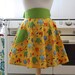 Retro Apron Squirrels and Owls Half Apron SOPHIA