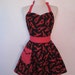 Apron Retro Style Sweetheart Neckline Red Lobster Full Apron BELLA Vintage Inspired
