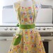 Apron Retro Teapots and Teacups on Yellow MAGGIE