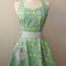 Apron Retro Style Sweetheart Neckline Fresh Pop Flowers Full Apron MAGGIE