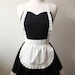 French Maid Apron Sweetheart Neckline - MIMI Full Apron