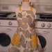 Vintage Inspired AMY BUTLER Yellow and Grey Optic Blossom Apron for Little Girls