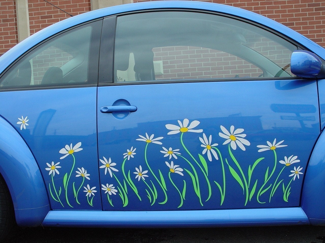 Daisy Decal Vinyl Sticker Graphicsbeetle Side Panel 