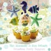 For Jessie Mermaid - reusable multi purpose cake topper, birthday and baby shower favors, summer party