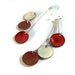 balcony pendula enamel earrings / paprika orange red, lemonade yellow, coconut cream