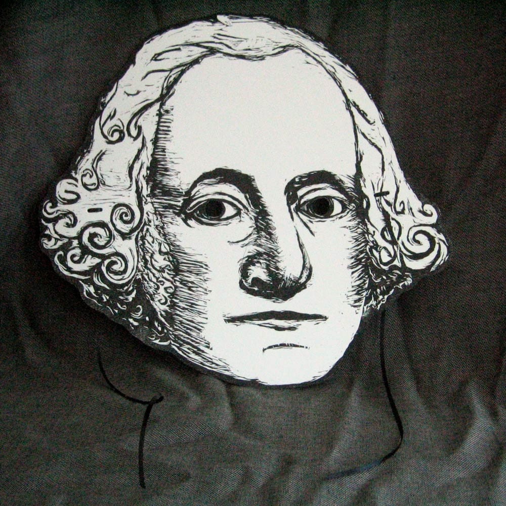 Washington Mask by PellinorePress on Etsy