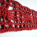 Crochet Hairband - Red Cotton Spiderweb