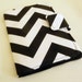 Kindle 4 Cover, Kobo Touch Cover - Black, White Chevrons