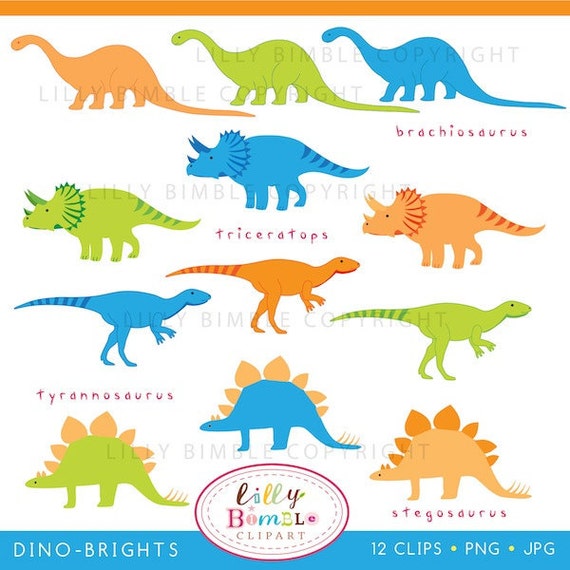 40% off DINOBRIGHT DINOSAUR clipart for boys by LillyBimble