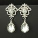 Crystal Bridal Earrings, Rhinestone Vintage Bridal Jewelry, Vintage Wedding Jewelry, Swarovski Crystal Earrings, JOSEPHINE