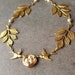 Athena's Love Nest, 14k Gold Filled Bird's Nest Necklace, Gold Leaves Bird Nest Jewelry, Bridal Necklace