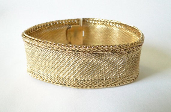 vintage gold mesh bracelet