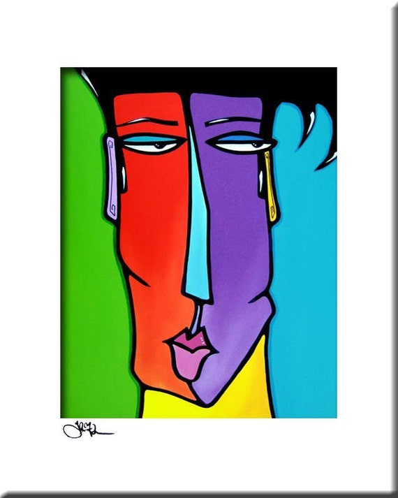 Abstract painting Modern pop Art print Contemporary colorful