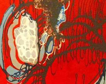 Original Painting Abstract Mixed Media Art by Aisyah Ang Large 24 x 30 inches with Cert