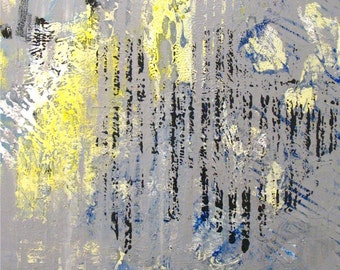 Original Painting Abstract Acrylic Mixed Media Large Art by Aisyah Ang 28x36x1.5 inches with Cert