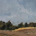 Overcast, Late November, Original Landscape Painting on Paper