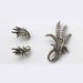 Danecraft Sterling Set Demi Brooch Posts Earrings Wheat Theme Vintage 1940s or 1950s.