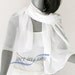 Sheer Bridal Shawl Soft White Chiffon Wrap Natural White 19" x 72" Hand Hemmed, ready to ship.