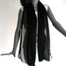 Long Black Scarf, Black Sheer Sash, Silk Chiffon Scarf, Black Sash Tie, S or M, Soft Wavy Edge, Pure Natural 100% Mulberry Silk, Artinsilk