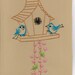 Pack Embroidered Birdhouse Greeting Cards