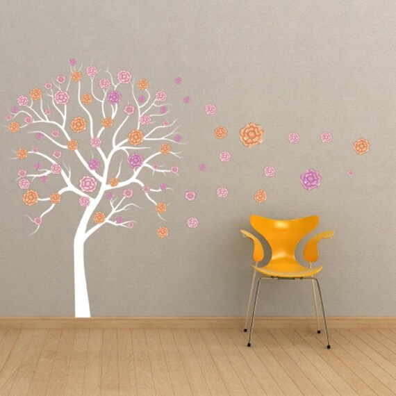 Flower Blossom Tree Large Vinyl Wall Decal by WilsonGraphics