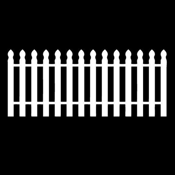 Large Picket Fence Wall Decal 26 inches tall by by WilsonGraphics