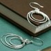 Sterling Silver Triple Ring Earrings