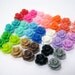 10mm Resin Cabochons Rose - Mix 40pcs, 20 Colors