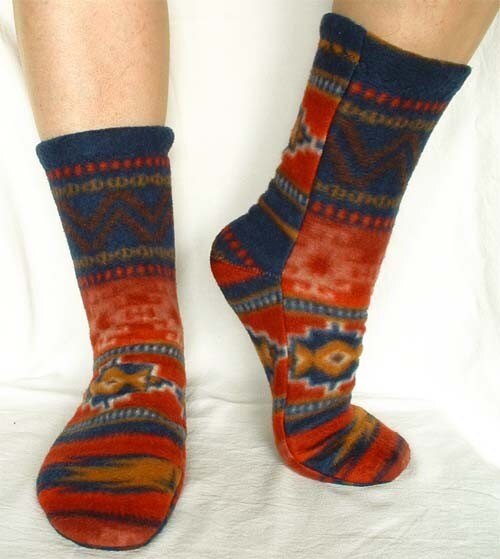 Full Size PDF Sewing Pattern Fleece Socks Children to Adult