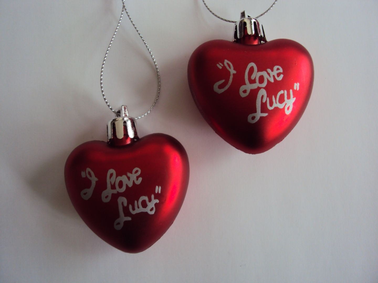 Items similar to I Love Lucy Heart Ornaments on Etsy