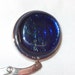 Handmade Purse Hook,Collapsible Purse Hanger, Translucent Cobalt Blue Fused Glass