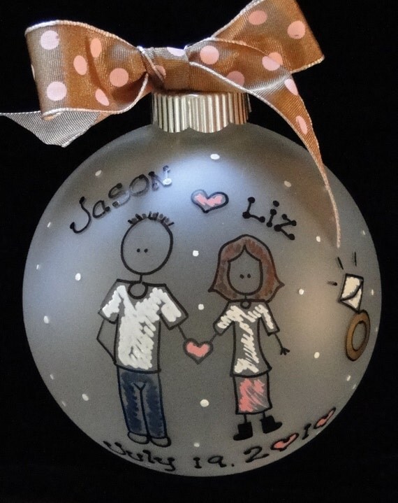 items similar to just engaged christmas ornament wedding items similar to just engaged christmas ornament wedding