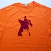 ON SALE - Boston Terrier T Shirt - Sizes Small , Orange Unisex, Tangerine Tango, Boston terrier art, dog art, screen print tshirts