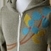 NEW Autumn Pinwheel Flower Hoodie, Olive Green, Applique, Small, Medium, Large or XLarge