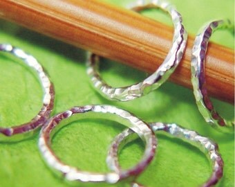 Handmade Sterling Ring Stitch Markers - Set of 5 - US10
