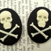 Skull and crossbones cabochons