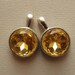 Vintage lemon rhinestone charms